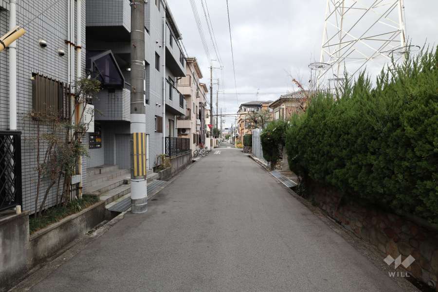 敷地北側の前面道路（東側から）