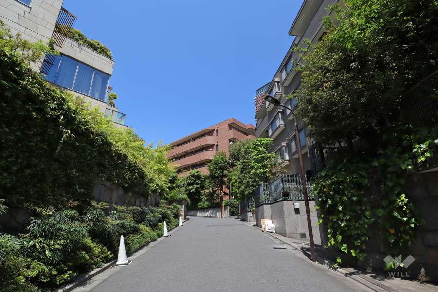 敷地南西側の前面道路