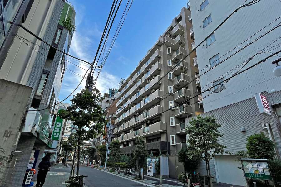 ライオンズプラザ東麻布の外観（北東側から）