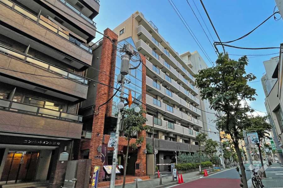 ライオンズプラザ東麻布の外観（南東側から）