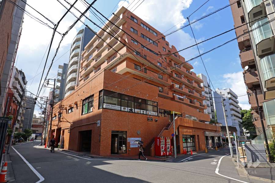 ライオンズマンション麻布十番の外観(南東側から)