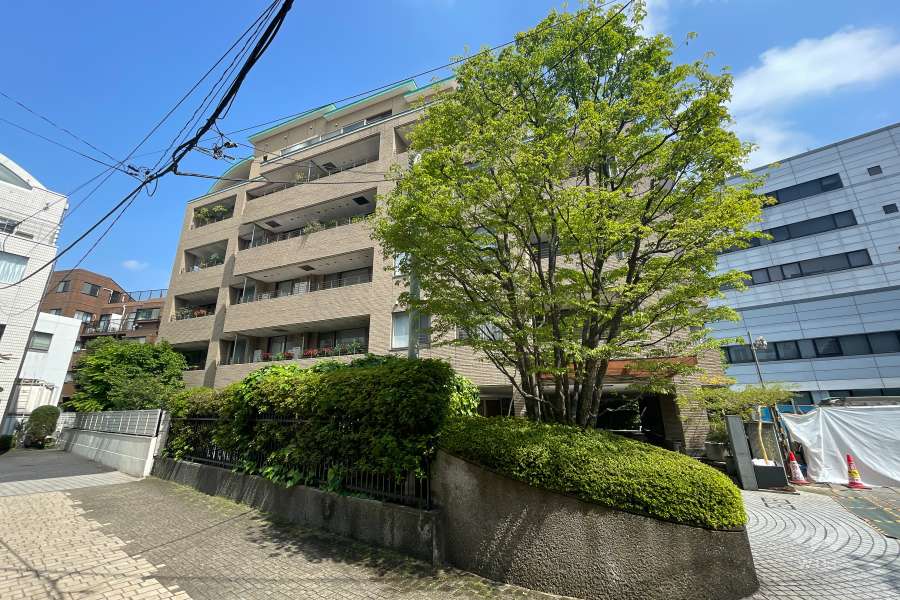 青山北町パークマンションの外観（南東側から）