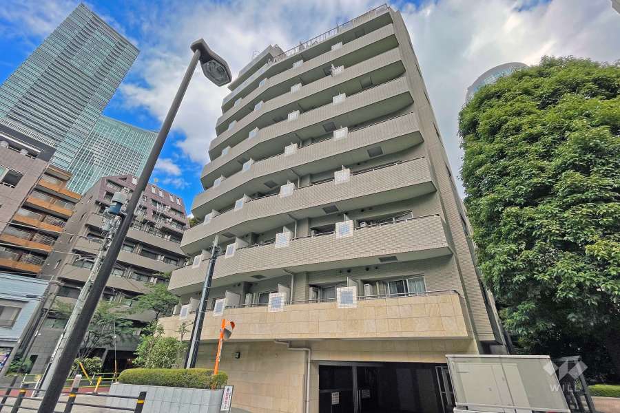 パレステュディオ虎ノ門の外観（南西側から）