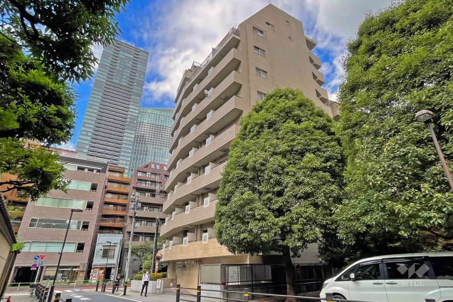 パレステュディオ虎ノ門の外観（南西側から）