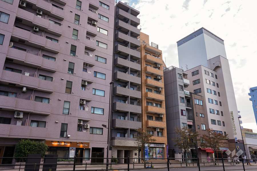 クレアシオン白金台の外観（北東側から）