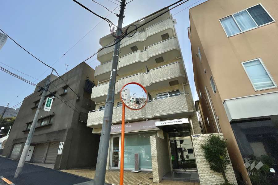 サンビューハイツ高輪台の外観（北西側から）