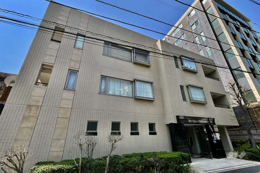 デュオスカーラ高輪の外観（南東側から）