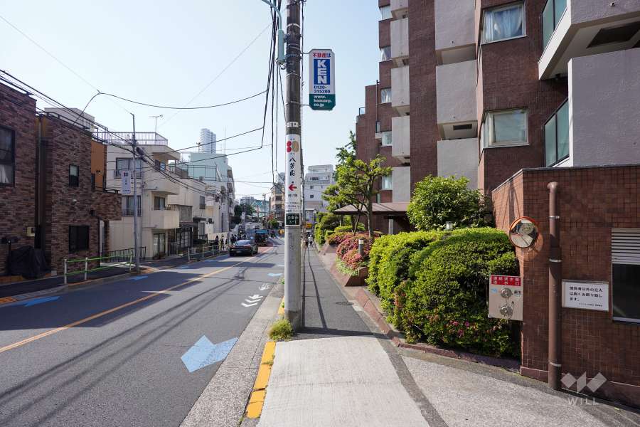 敷地東側の前面道路