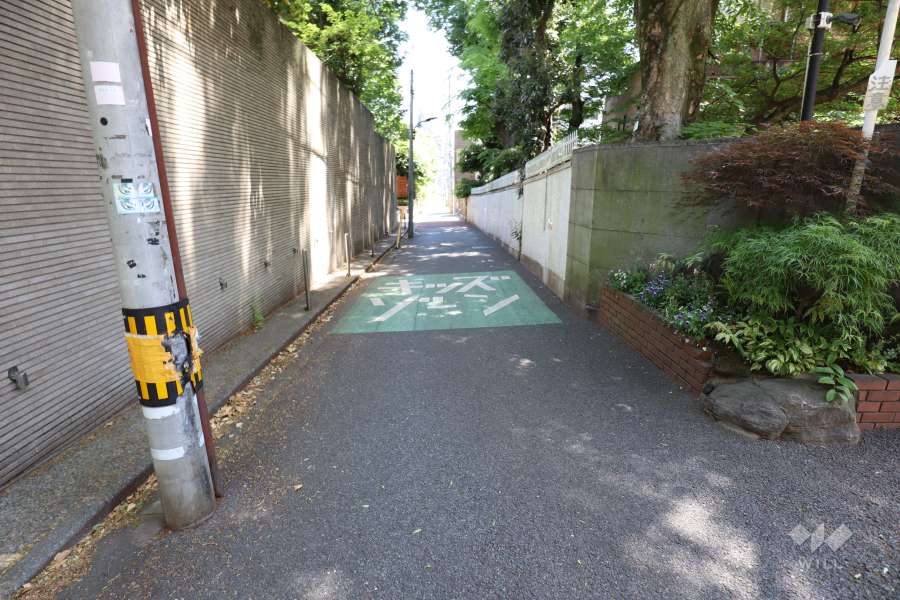 敷地北側の前面道路（東側から）