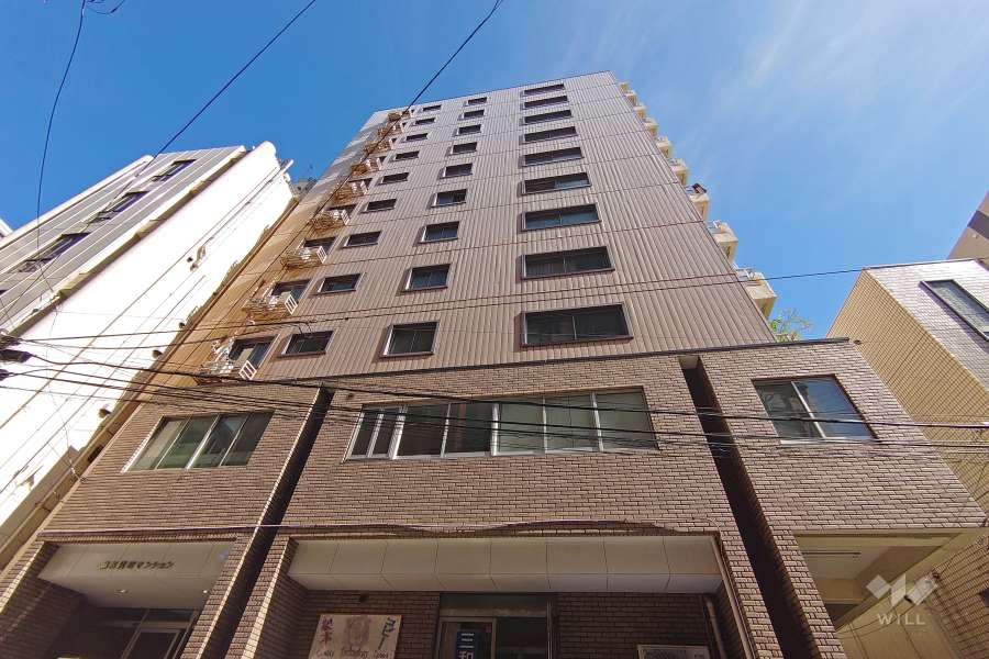 麻布霞町マンションの外観（西側から）