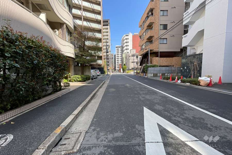 敷地南側の前面道路　
