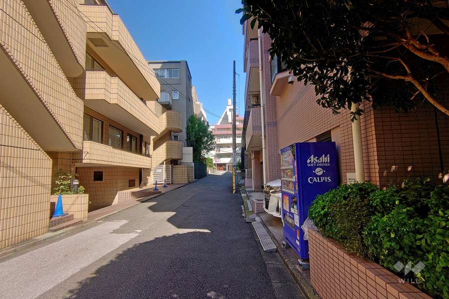 敷地北西側の前面道路