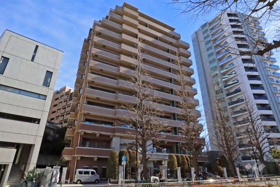 ファミールコート白金タワーズの外観（西側から）