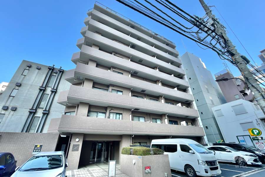 インフィニティ三田の外観（南東側から）