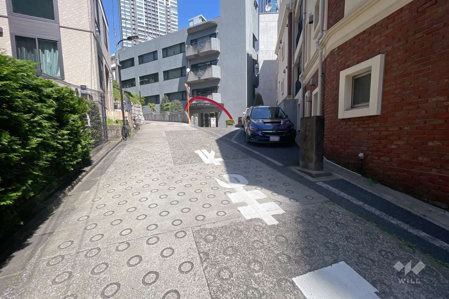敷地北側の前面道路（東側から）