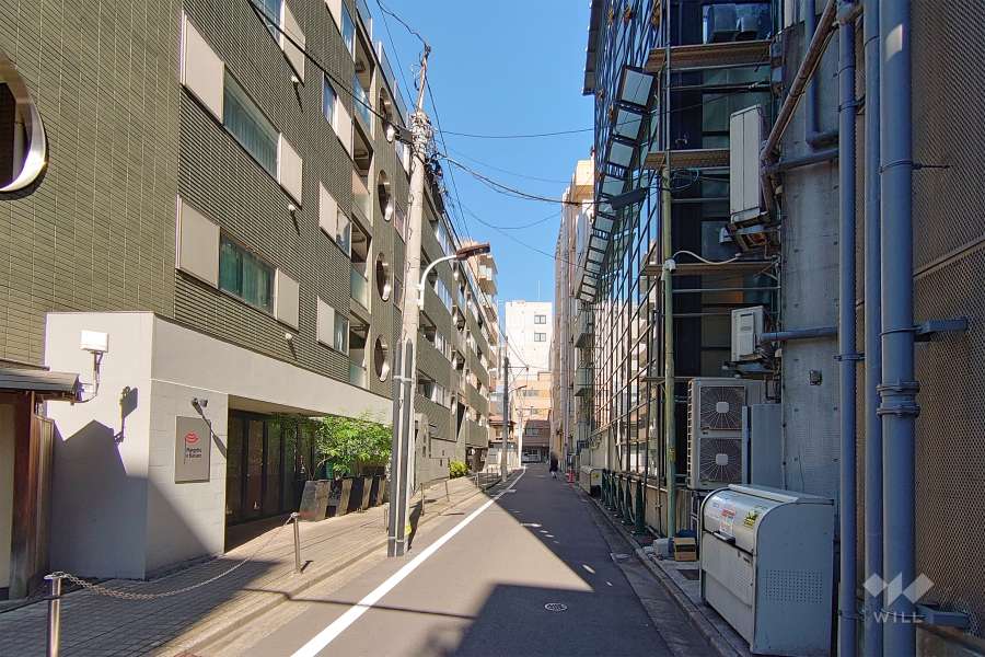 敷地東側の前面道路