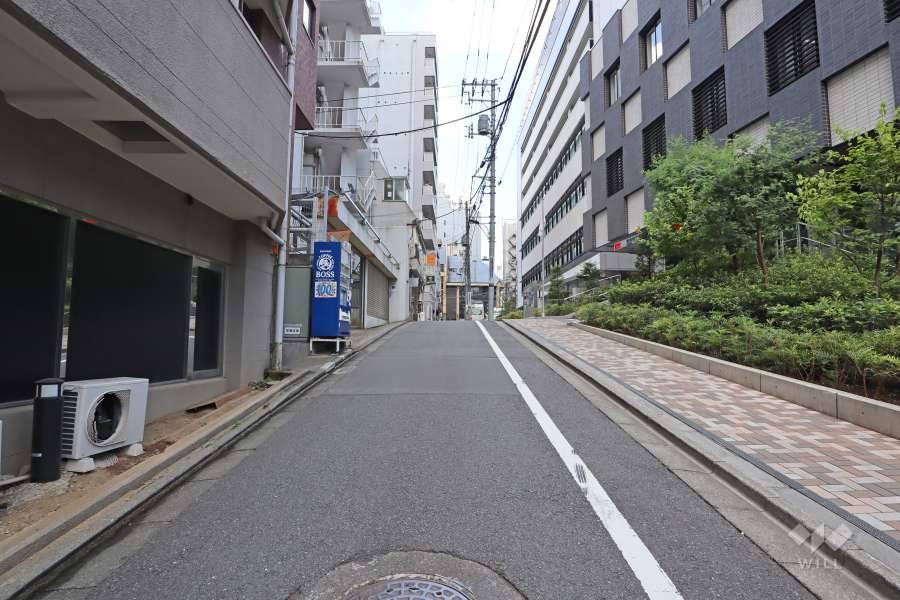 敷地北側の前面道路