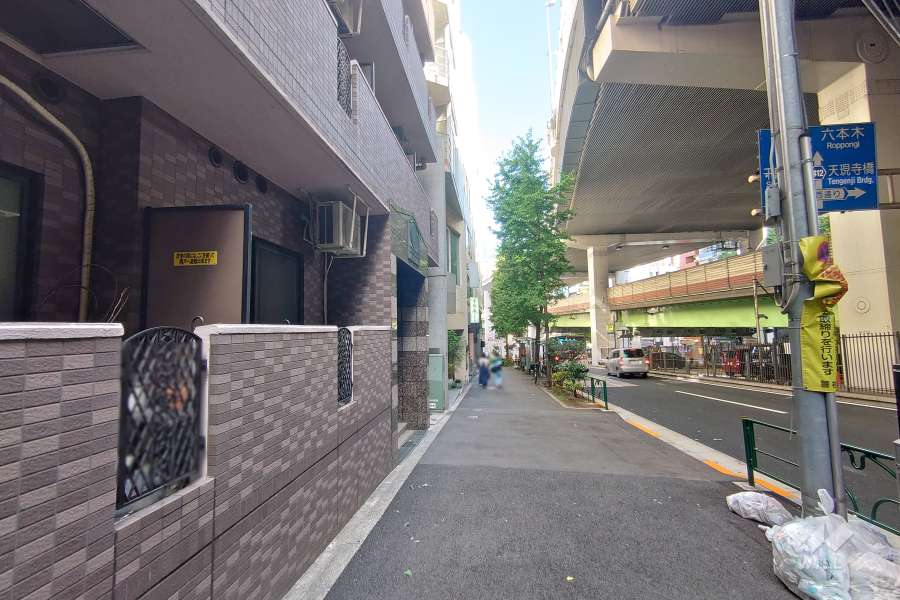 敷地南側の前面道路　