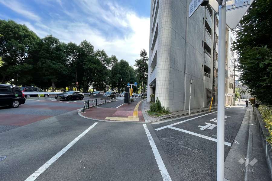 敷地の北側前面道路（東側から）