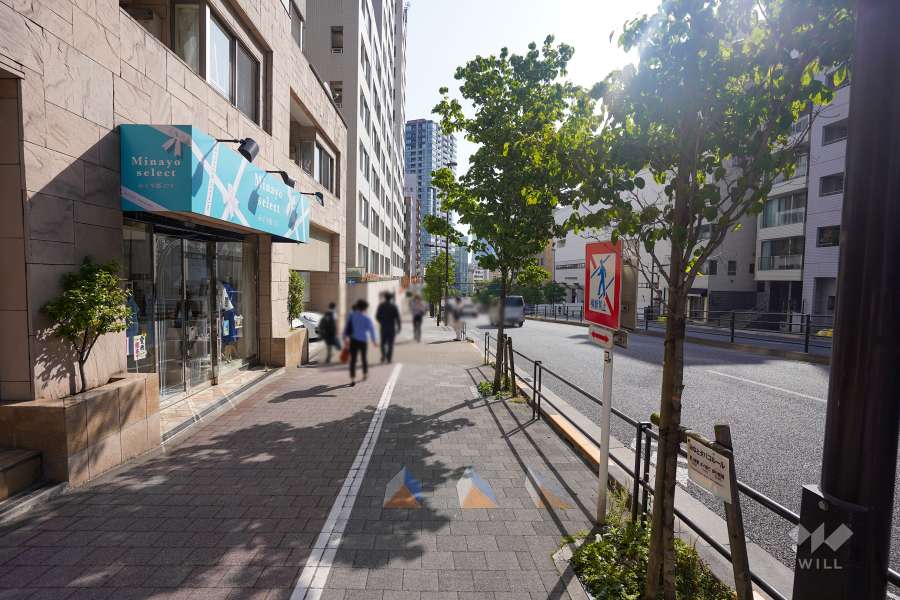 敷地南東側の前面道路