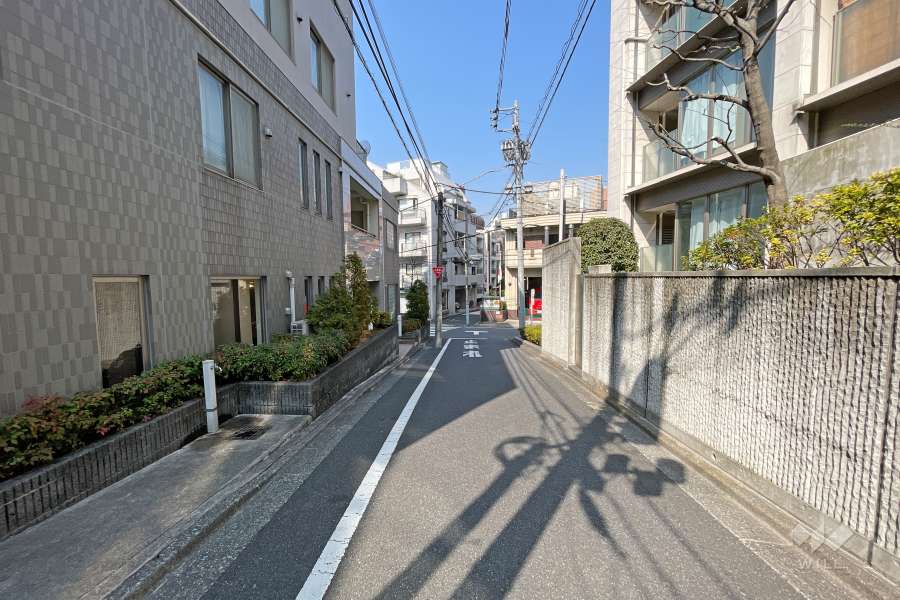 敷地北側の前面道路（東側から）