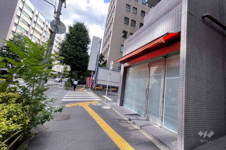 敷地東側の前面道路（北側から）