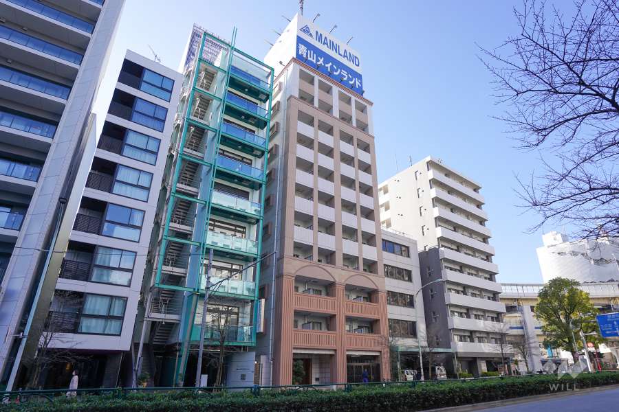 メインステージ麻布十番２の外観（北東側から）