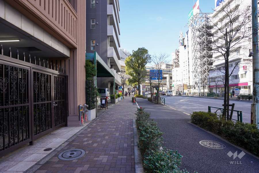 敷地北側の前面道路（東側から）