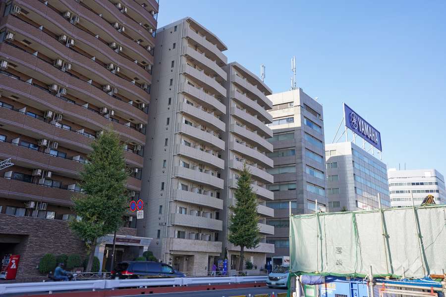 ステージグランデ高輪の外観（南東側から）