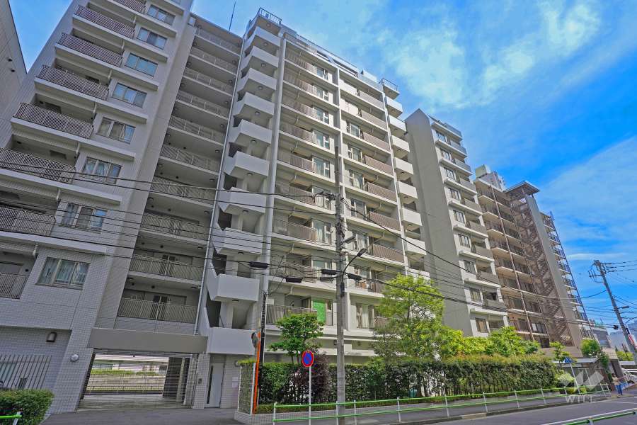 サンフル芝浦キャナルオーパスの外観（北側から）