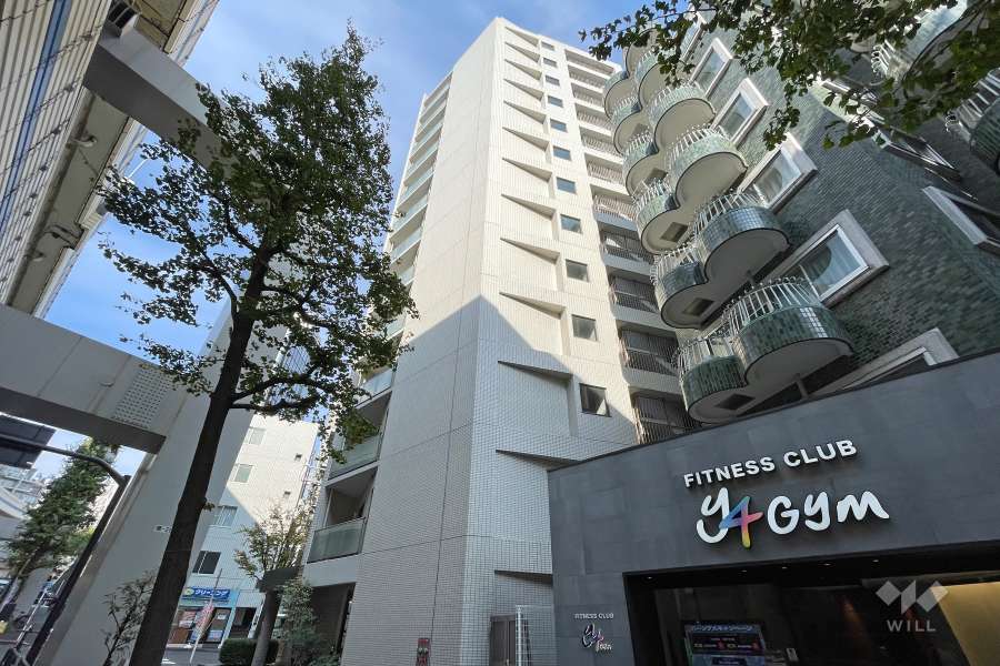 エクセレント麻布十番の外観（南西側から）