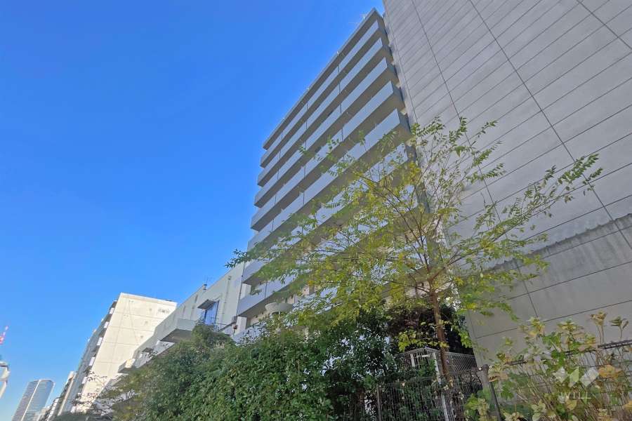 アーバイルスパシエ芝浦ベイサイドの外観（西側から）