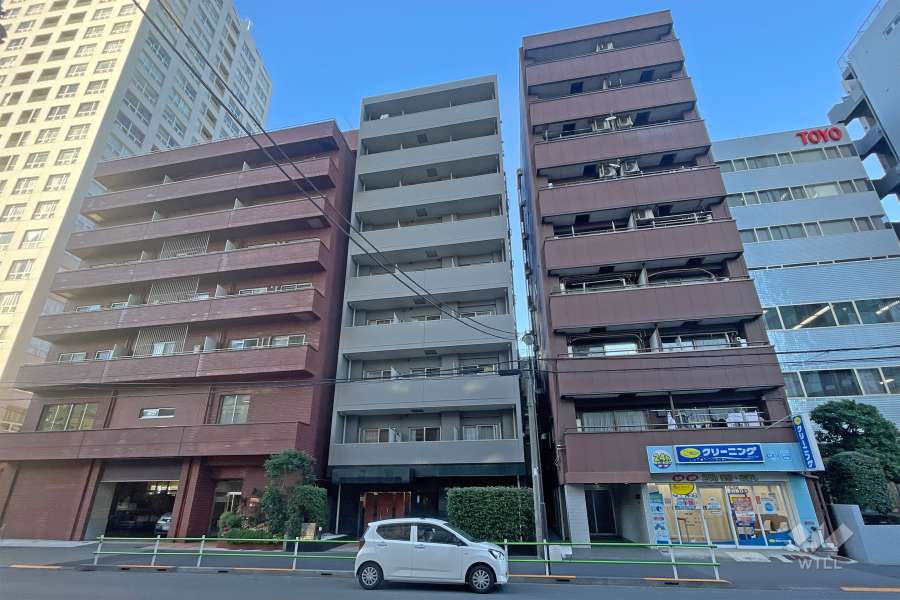 パークウェル麻布十番弐番館の外観（南東側から）