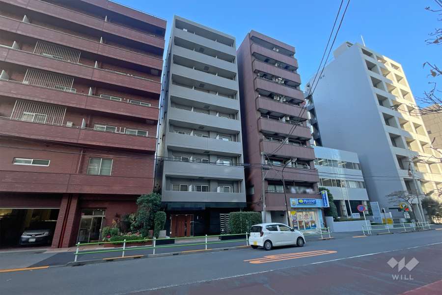 パークウェル麻布十番弐番館の外観（南西側から）