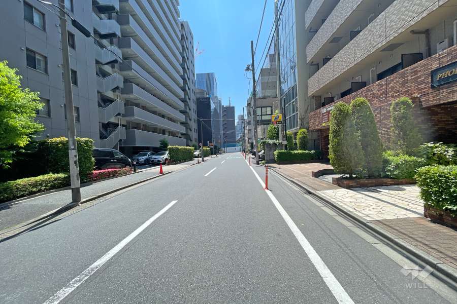 敷地南側の前面道路（東側から）