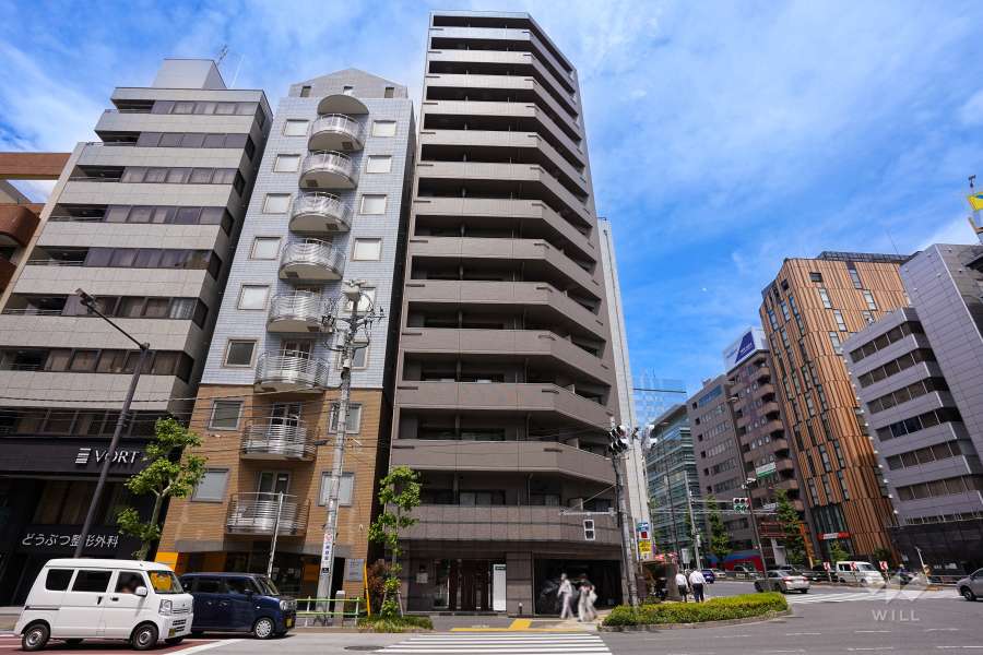 パークウェル三田の外観（南側から）