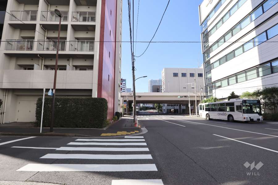 敷地北西側の前面道路