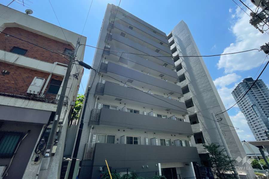 プレールドゥーク高輪の外観（東側から）　