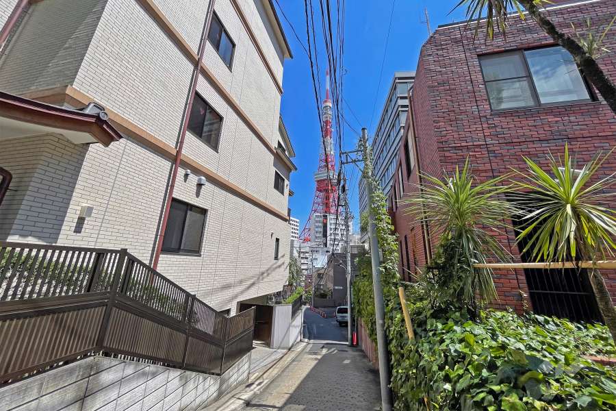東側に東京タワーを望むエリアです。