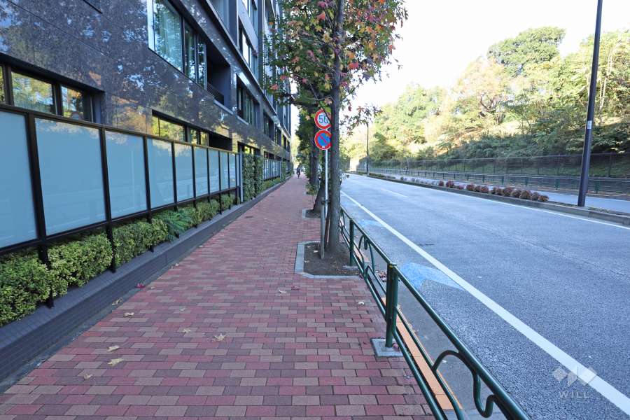 敷地東側の前面道路