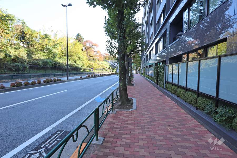 敷地東側の前面道路