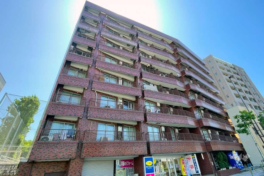 高輪ダイヤハイツの外観（北西側から）