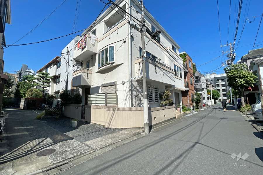 敷地東側の前面道路（南側から）