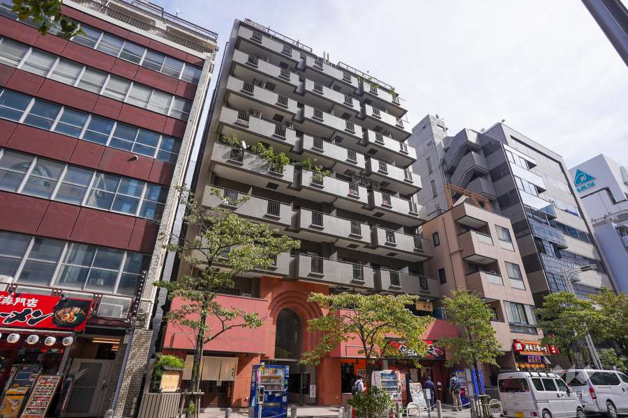 GSハイム芝大門の外観（北西側から）