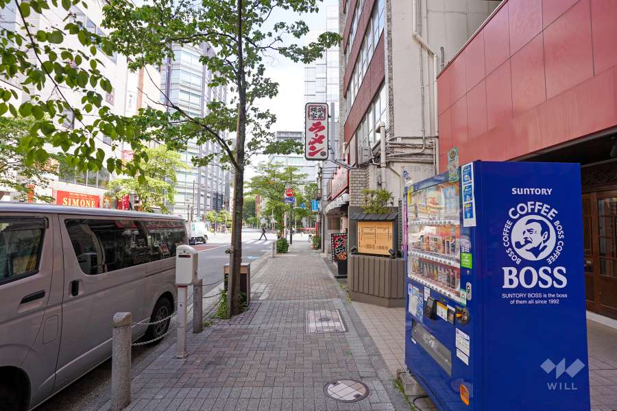 敷地西側の前面道路（南側から）