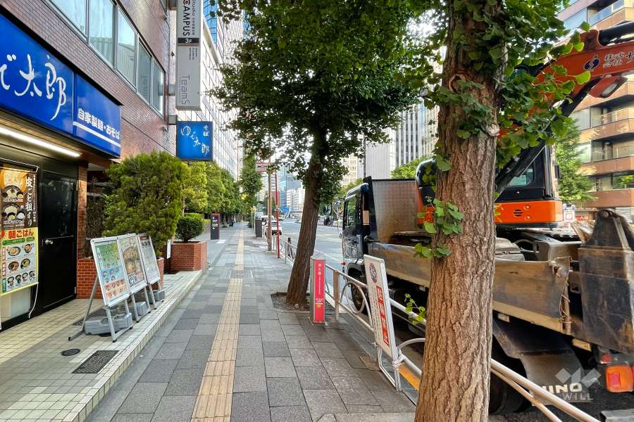 敷地南東側の前面道路　