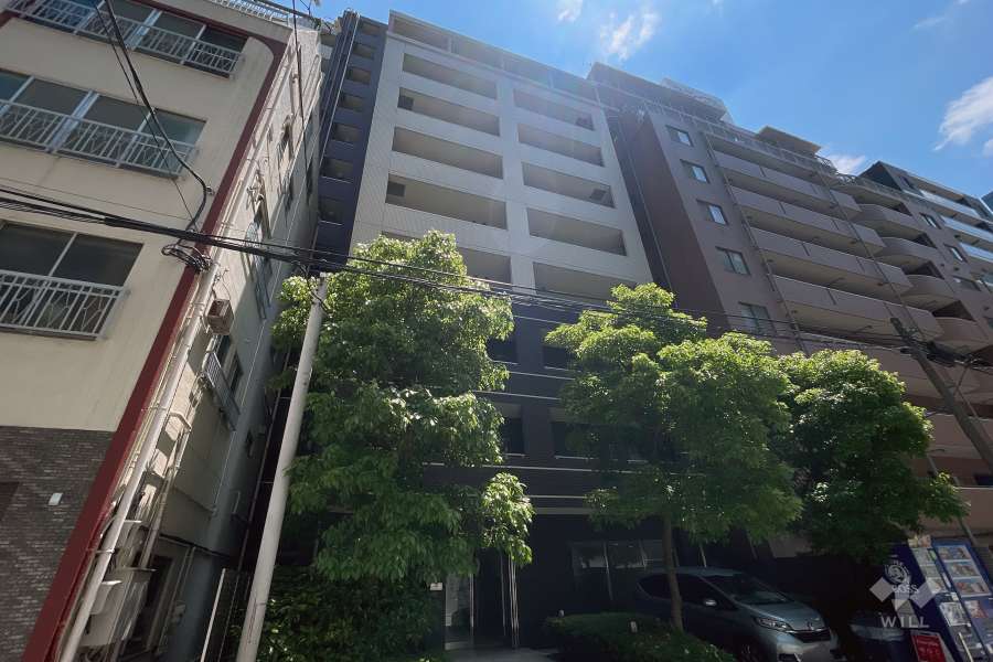 エルフラット田町の外観（北東側から）