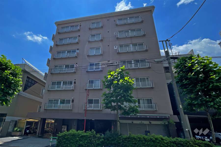 高輪台マンション（高輪2丁目）の外観（北西側から）