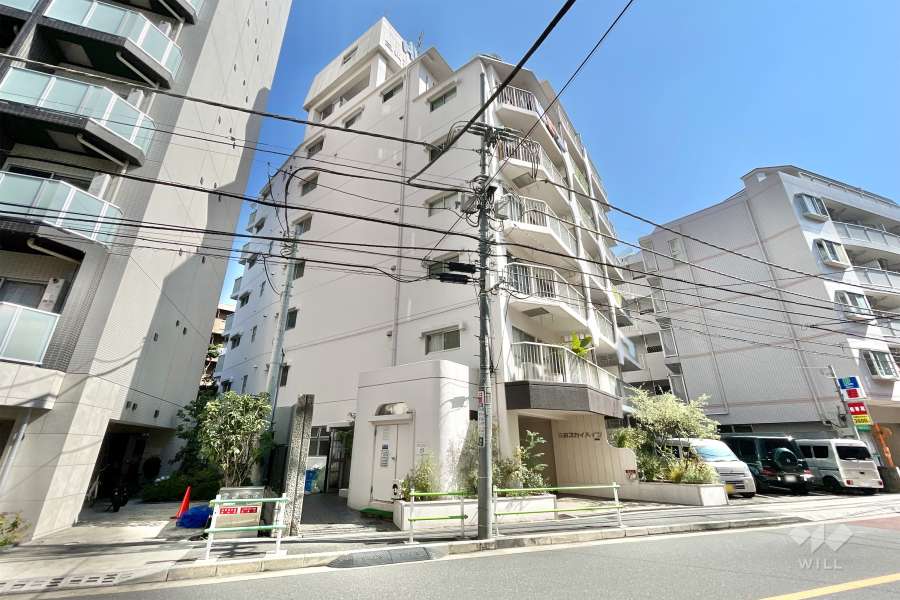 三田スカイハイツの外観（西側から）　