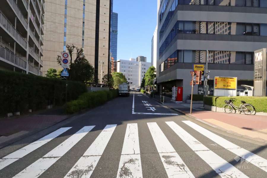 敷地東側の前面道路（南側から)